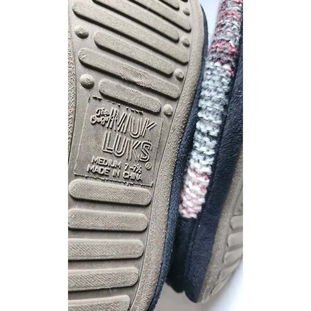 Muk Luks Women 7/7.5 Mid-Calf Sweater Boots Slouch Soft Knit Cottagecore Boho